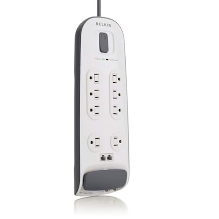 Fasttrack Power Strip, Surge, 6 ft., White FA634907